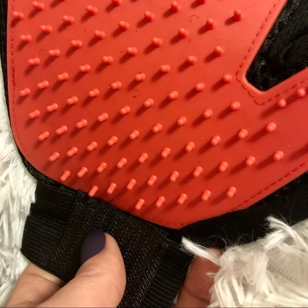 Orange Pet Groom and Massage Glove